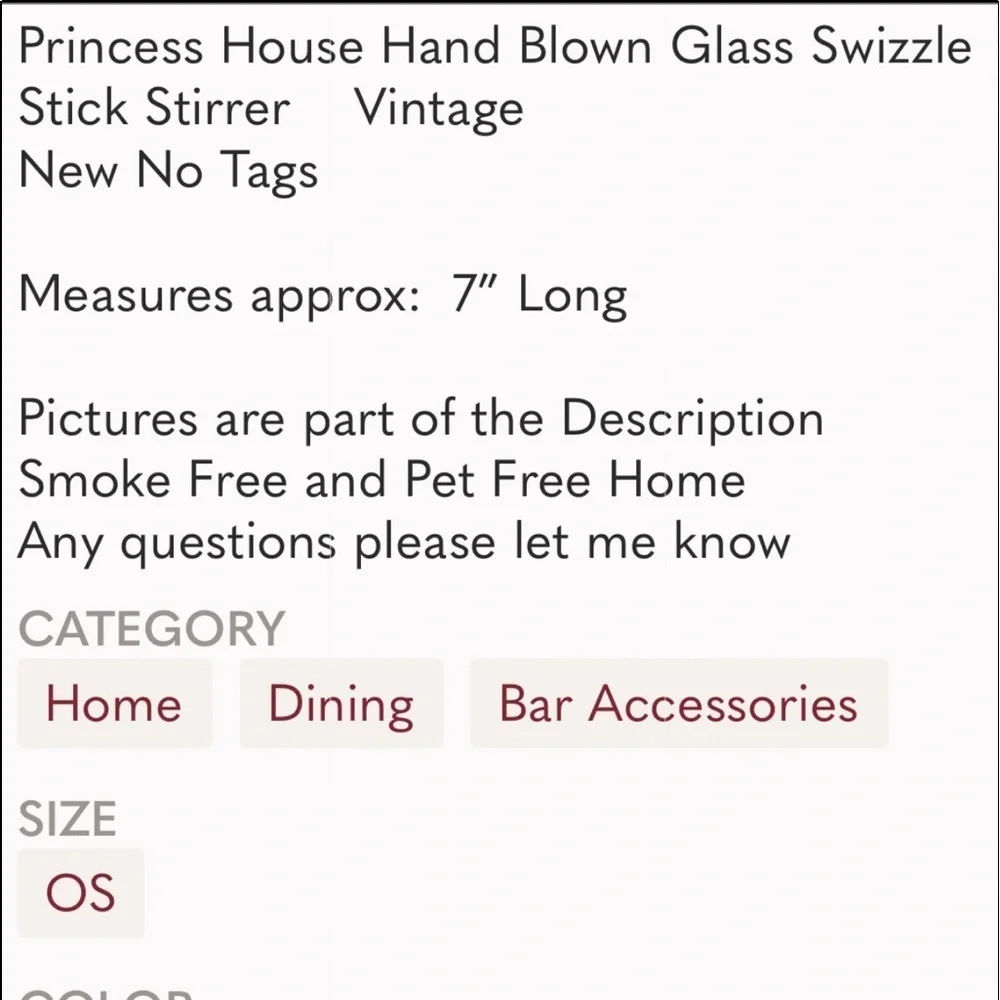 🔵4/$20 “SANTA BEAR” Princess House Glass Swizzle Stick Stirrer NEW - Picture 4 of 4